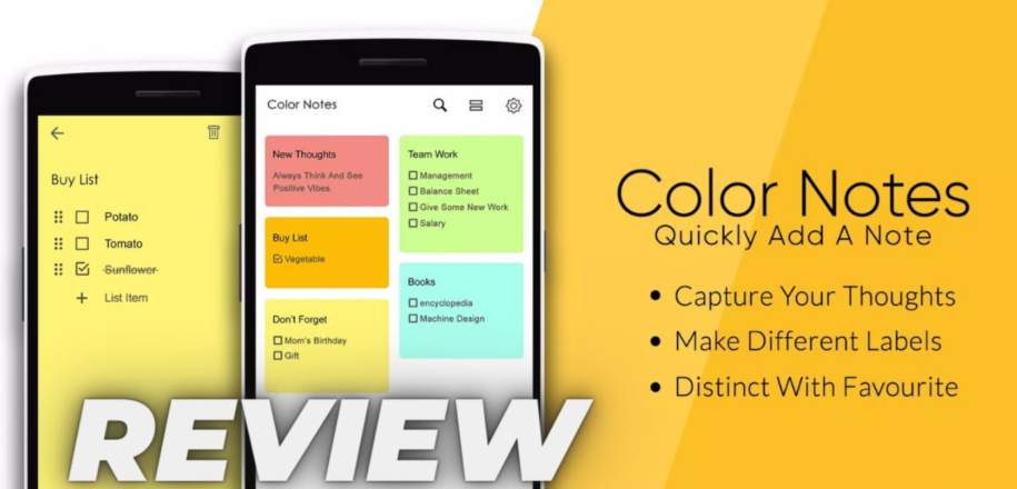 ColorNote review: simple note taking made easy
