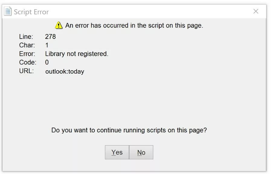 How to Fix “Outlook Library Not Registered” Error